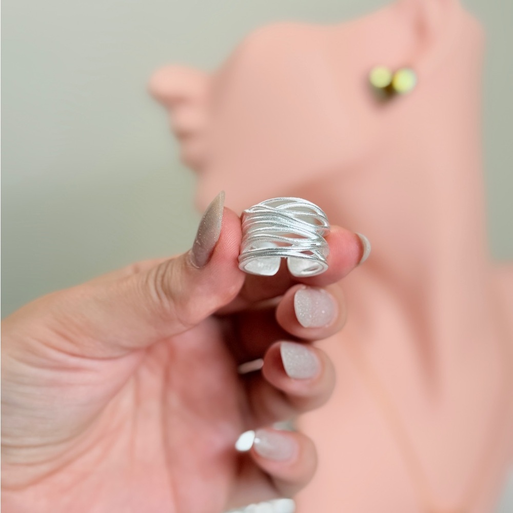 S925 Elegant Silver Wrap Ring - image 2